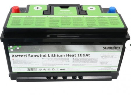 Batteri Lithium Heat 100At